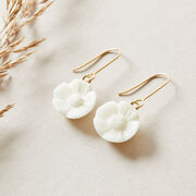 Tagua seed flower earrings